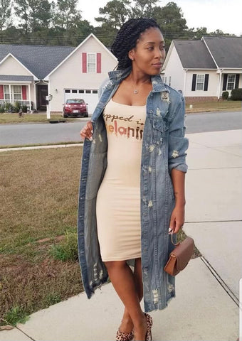 Distressed Denim Jacket – Inspire U Wear